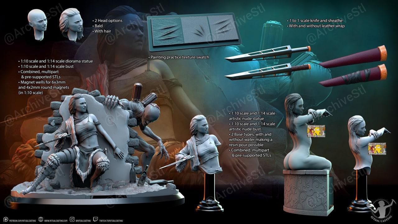 地狱之刃塞娜的献祭 HellbladeSenua’s Sacrifice Senua 3D打印模型图纸